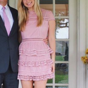 Dillard’s pink lace dress